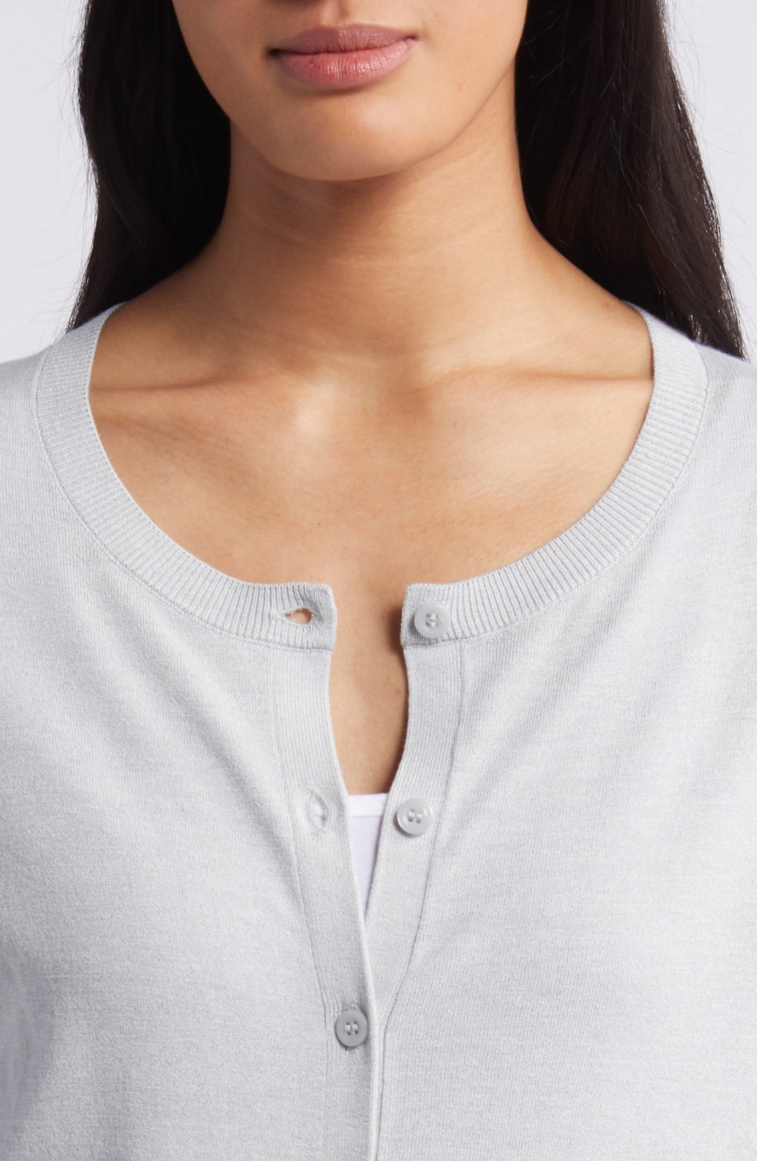 Caslon® Crewneck Cardigan | Nordstrom