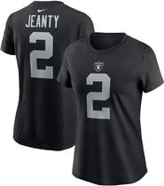 Nike Women's Nike Ashton Jeanty Black Las Vegas Raiders 2025 NFL Draft First Round Pick Name & Number T-Shirt