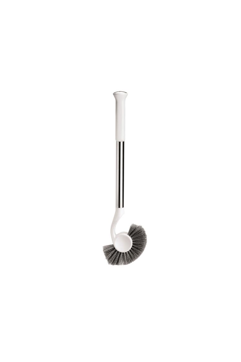 toilet brush + white plastic, Alternate, color, White