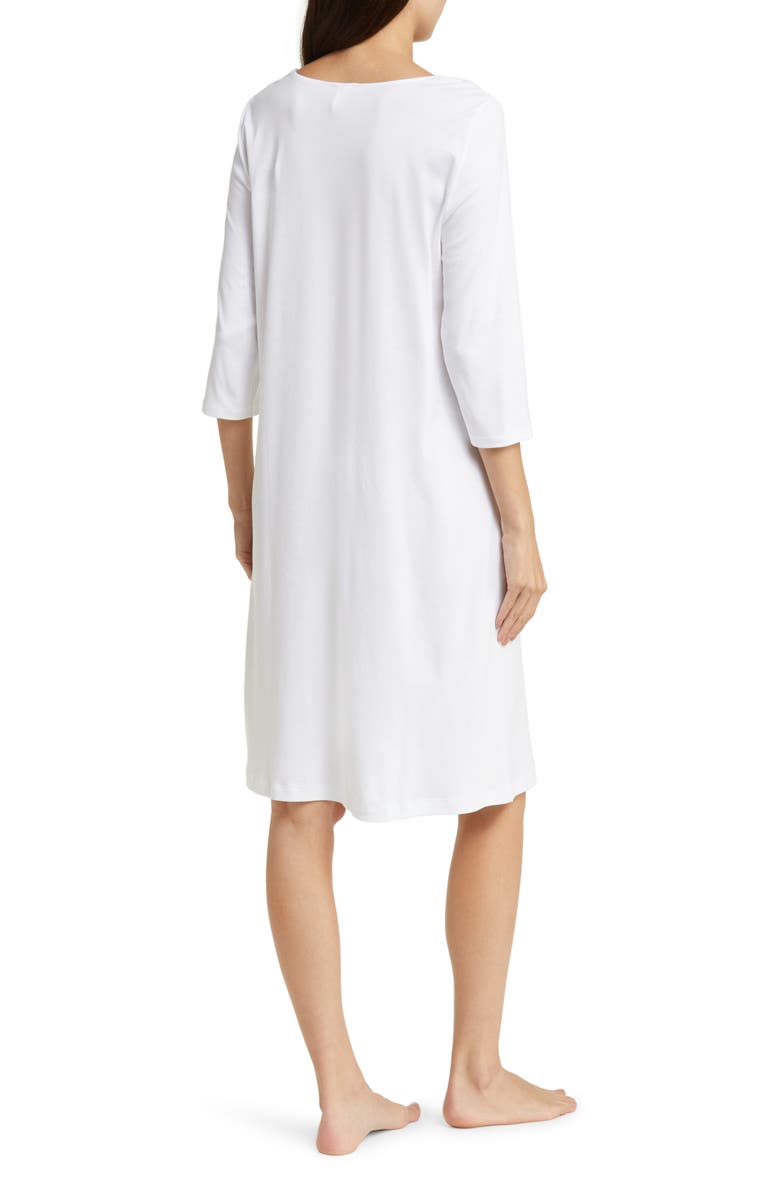 Hanro Moments Lace Trim Nightgown, Alternate, color, 