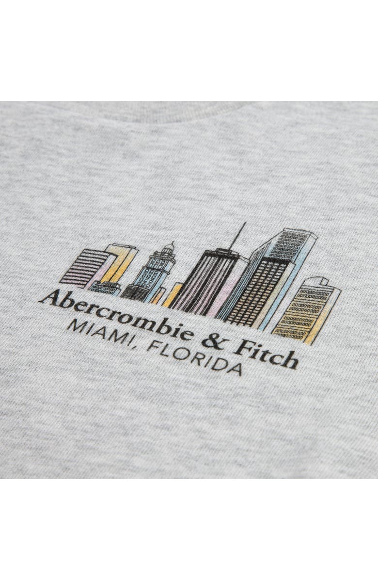 abercrombie kids Kids' Miami Sketch Graphic T-Shirt, Alternate, color, Grey Heather