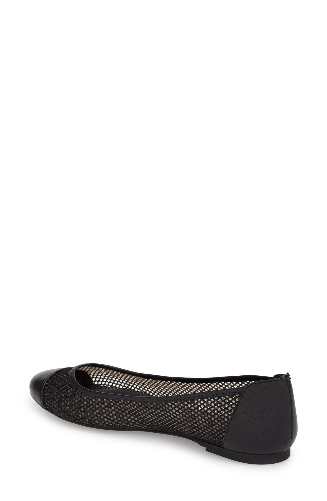 'Joni' Ballet Flat, Alternate, color, BLACK LEATHER