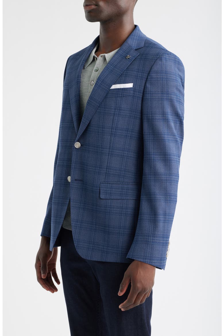 Hutson Slim Fit Plaid Sport Coat, Alternate, color, DARK BLUE