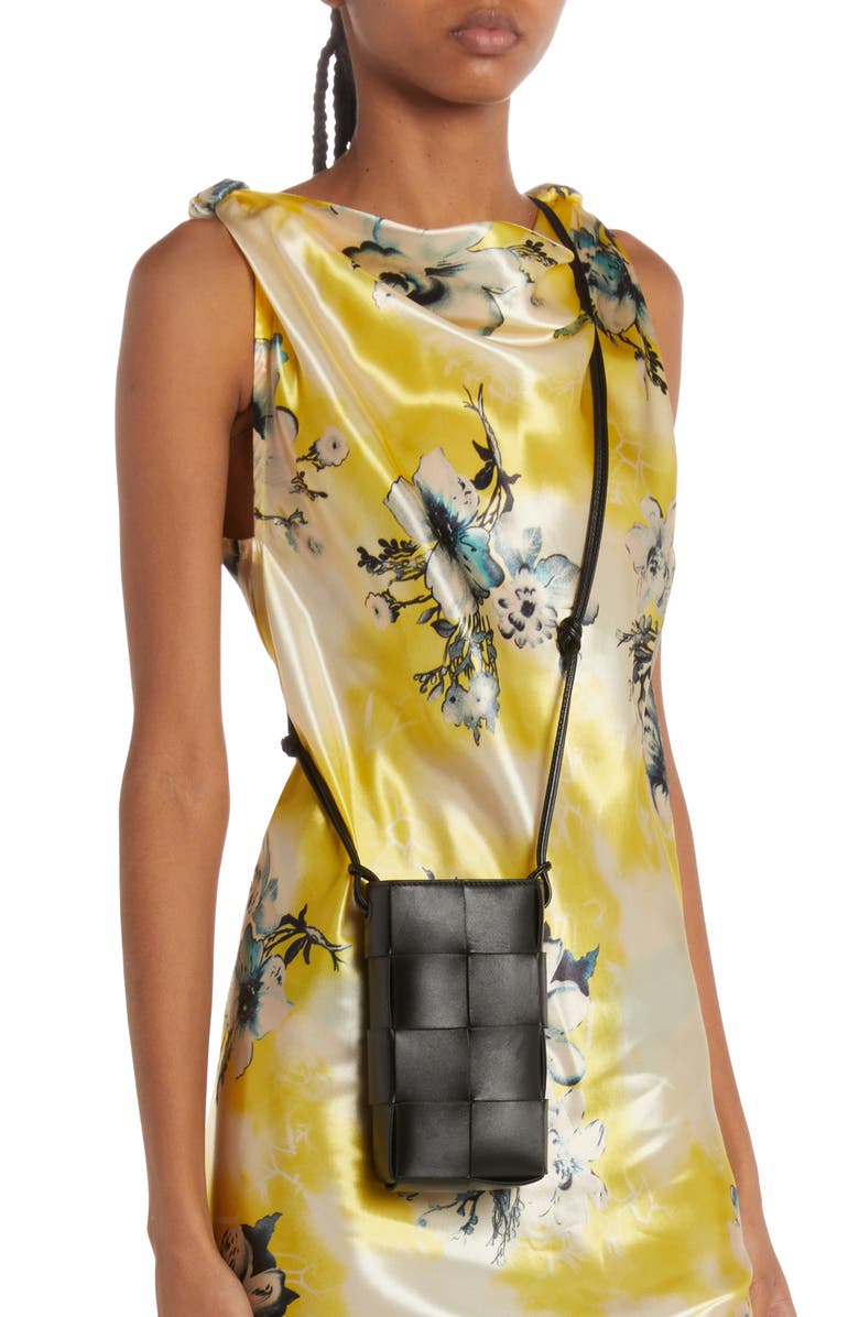 Bottega Veneta Intrecciato Leather Crossbody Phone Pouch, Alternate, color, 