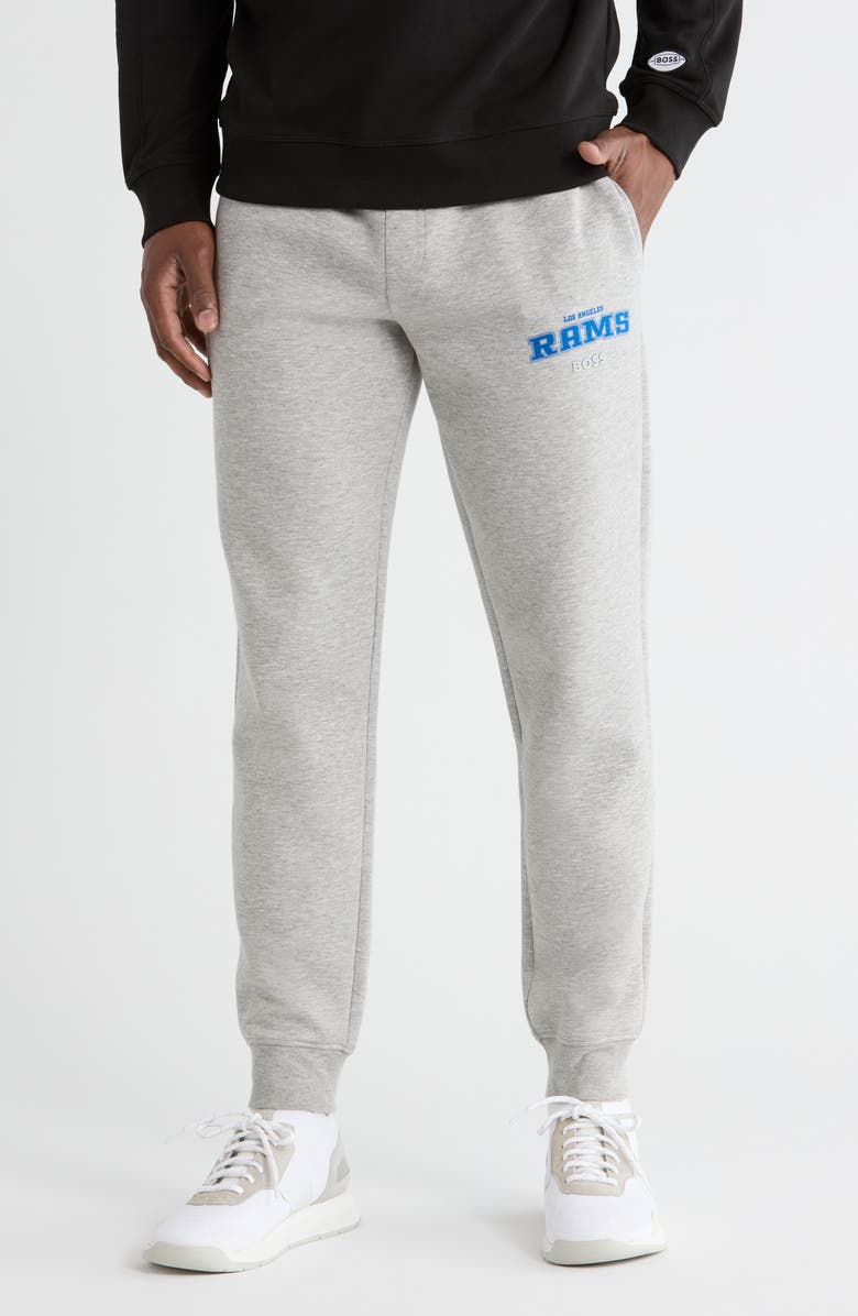 BOSS x NFL Los Angeles Rams Sanders Joggers, Main, color, Open Grey