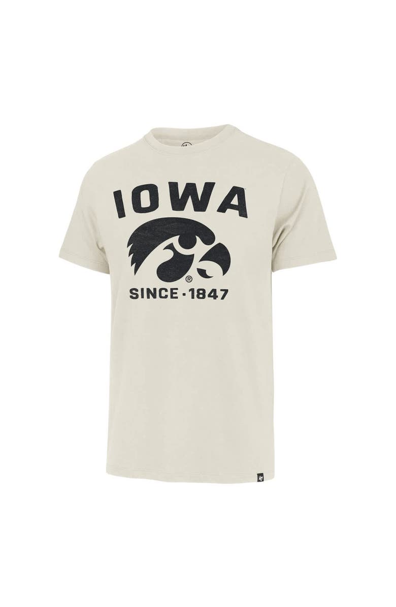 '47 Men's '47 Cream Iowa Hawkeyes Side Arm Franklin T-Shirt, Alternate, color, Cream