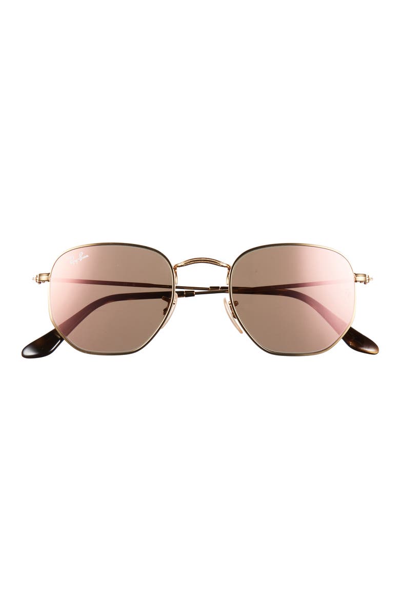 Geometric Sunglasses, Main, color, GOLD PINK