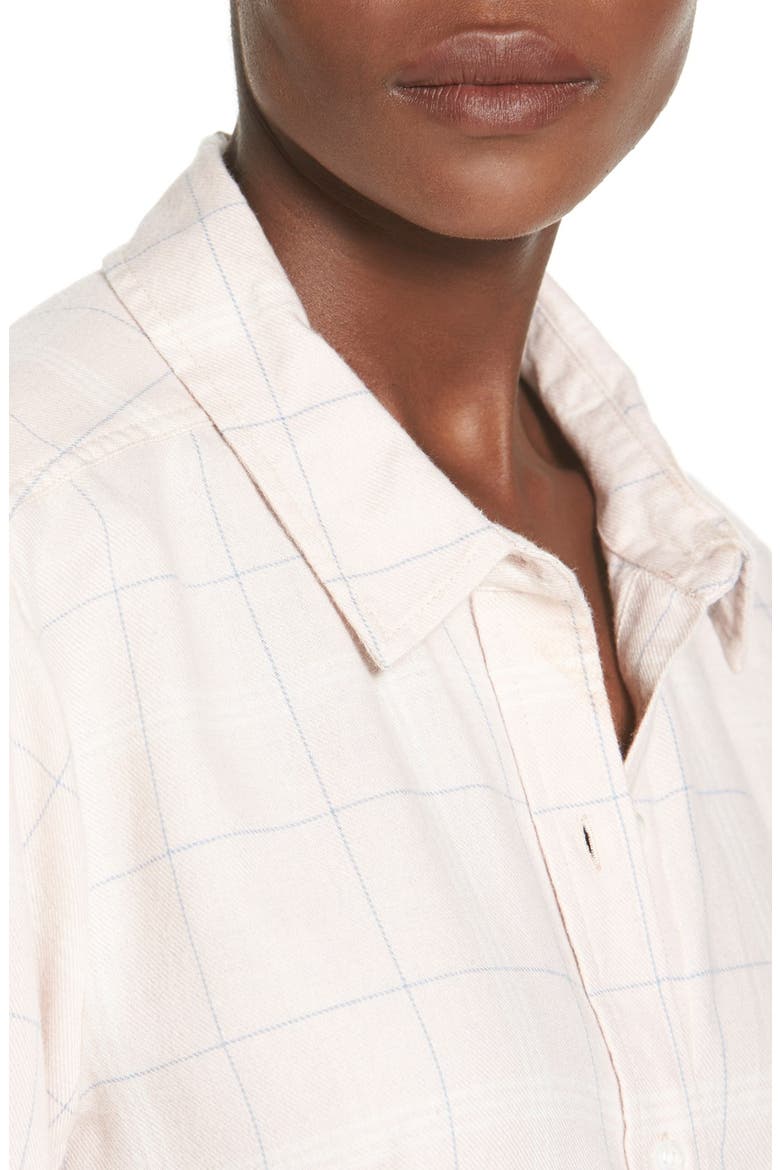 Flannel Night Shirt, Alternate, color, PINK HUSH ALEX PLD