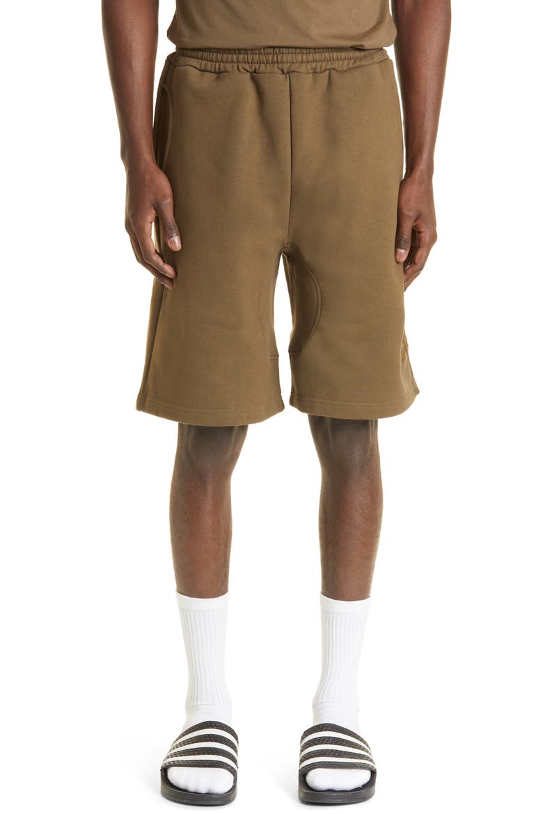 Intel. Embroidered Knit Shorts, Main, color, MUD