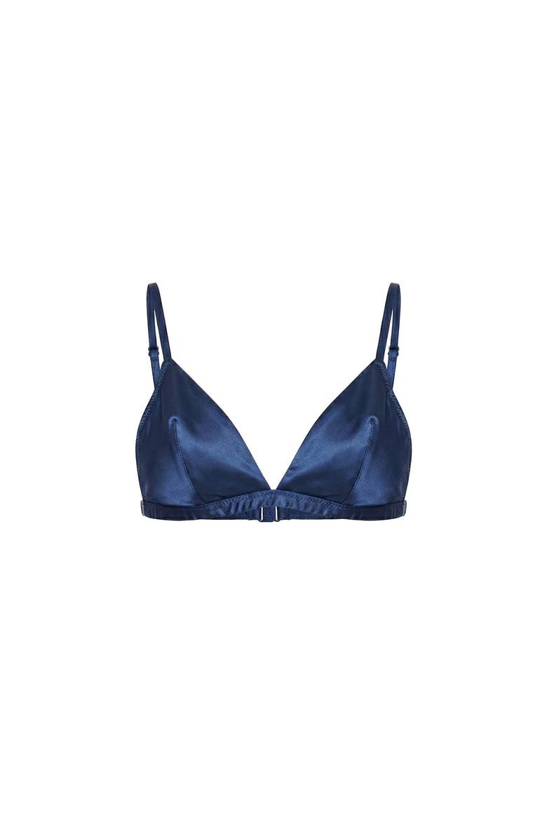 Mers Silk Silky Bra, Main, color, Blue