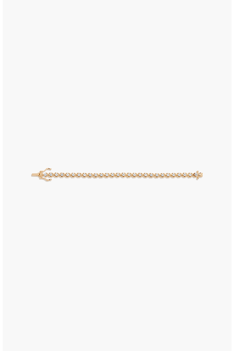 X Estate Lab-Grown White Sapphire Tennis Bracelet, Alternate, color, Yellow Gold Vermeil