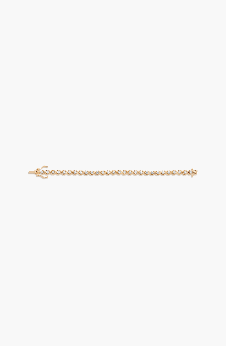 Aurate New York X Estate Lab-Grown White Sapphire Tennis Bracelet, Alternate, color, Gold / Clear