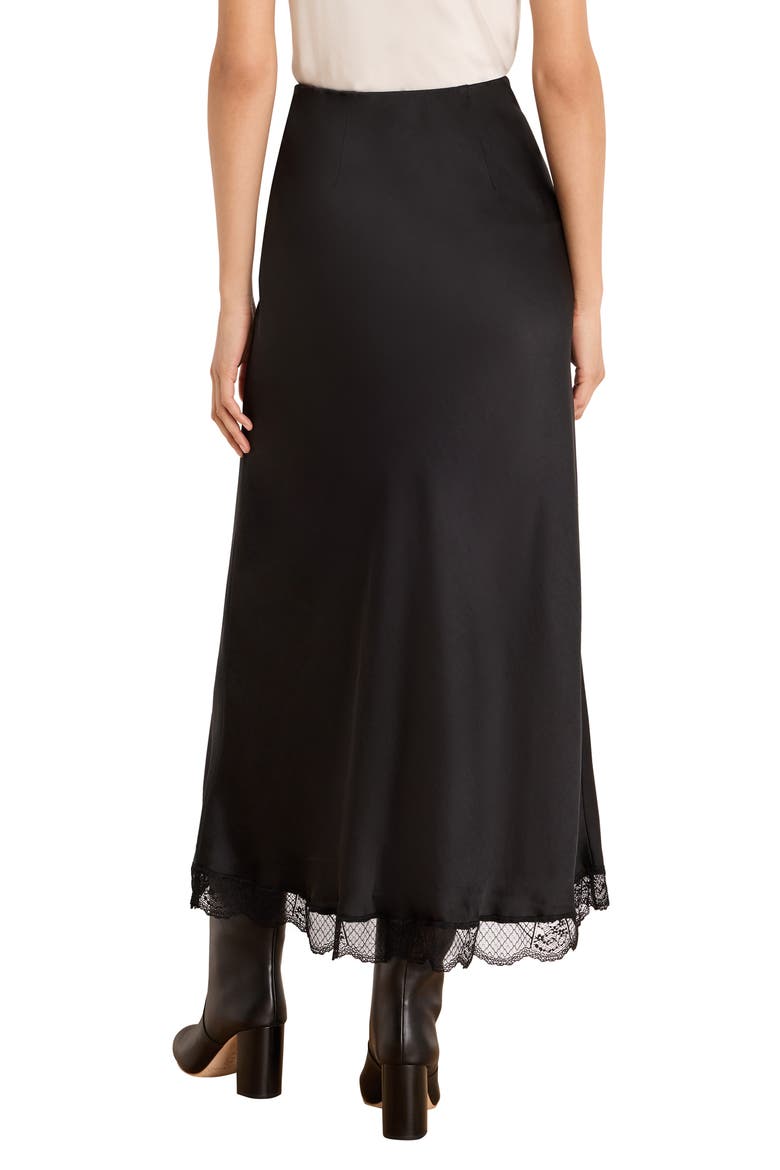 Day Gloss Lace Trim Midi Skirt, Alternate, color, BLACK ONYX
