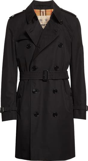 Burberry The Kensington Mid Cotton Gabardine Trench Coat Nordstrom