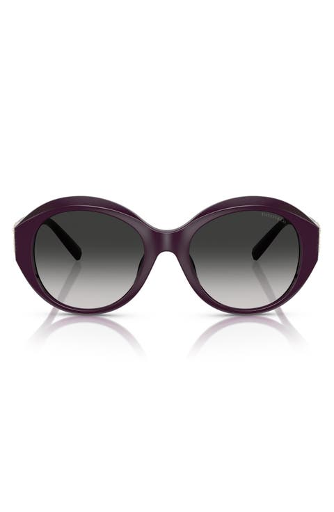 53mm Gradient Round Sunglasses