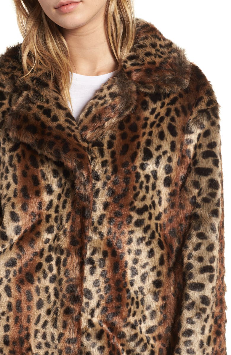 Heartloom Mika Leopard Faux Fur Jacket, Alternate, color, 