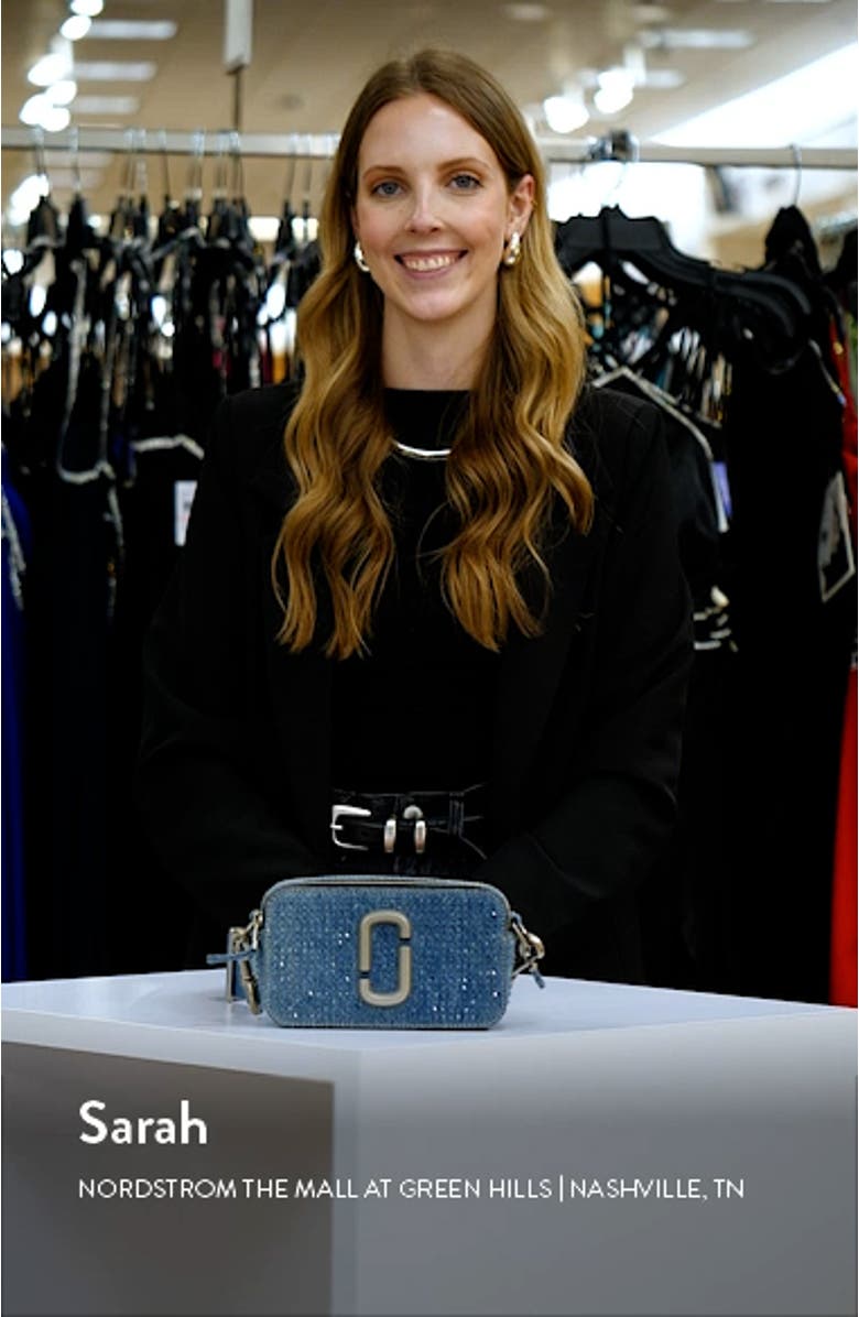 Marc Jacobs The Crystal Denim Snapshot Crossbody Bag | Nordstrom