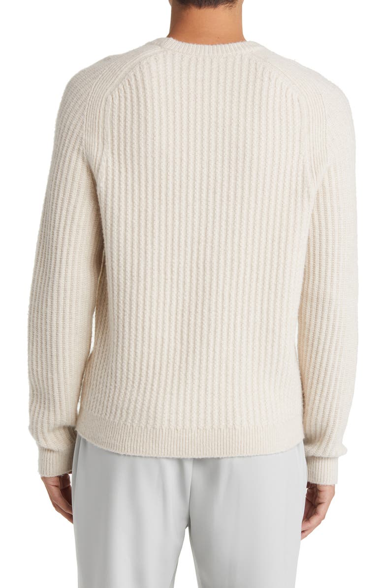 Reiss Millerson Textured Wool & Cotton Blend Crewneck Sweater, Alternate, color,