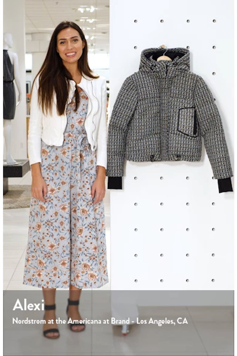 Crop Bouclé Puffer Jacket video
