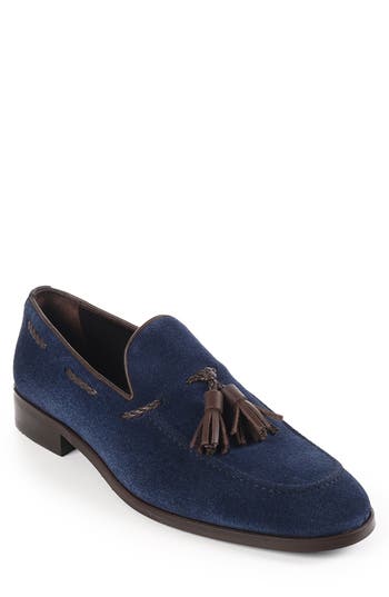 Vellapais Virginia Tassel Loafer In Blue