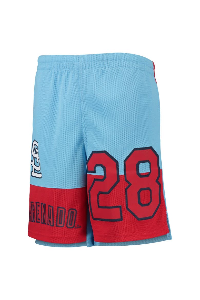 Youth Nolan Arenado Light Blue St. Louis Cardinals Pandemonium Name & Number Shorts, Alternate, color, Light Blue