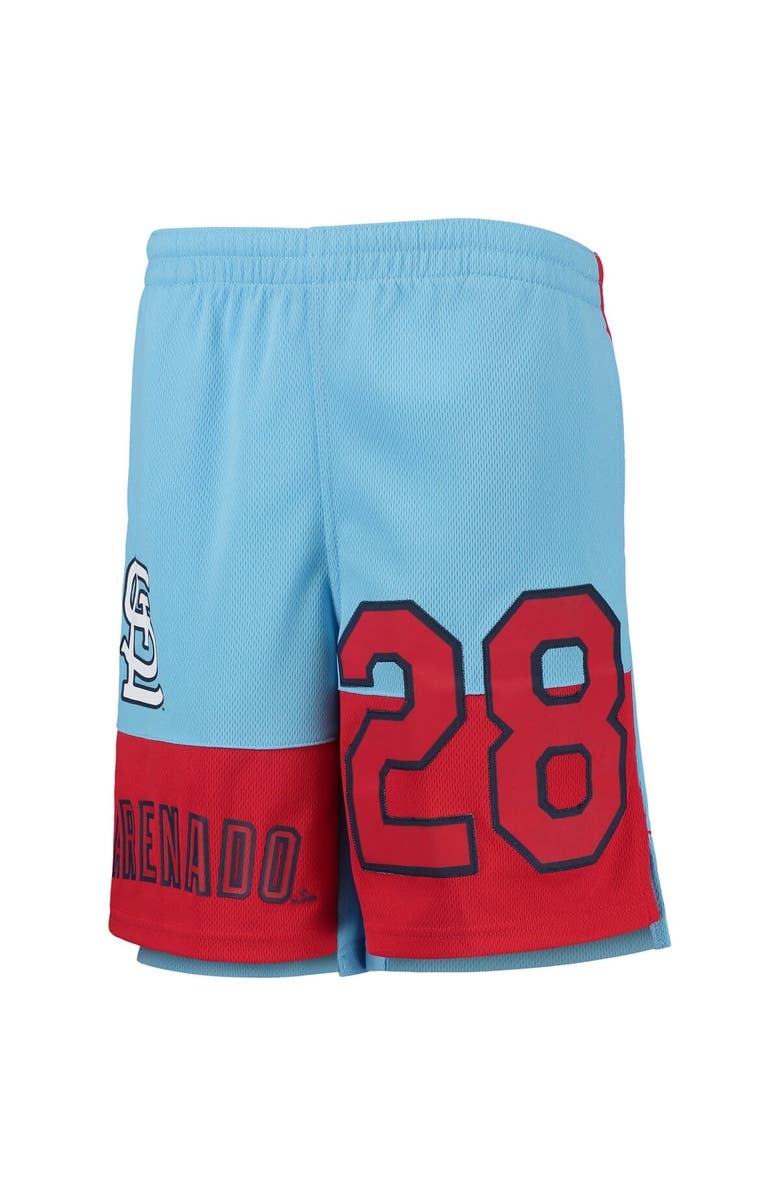Outerstuff Youth Nolan Arenado Light Blue St. Louis Cardinals Pandemonium Name & Number Shorts, Alternate, color, Light Blue