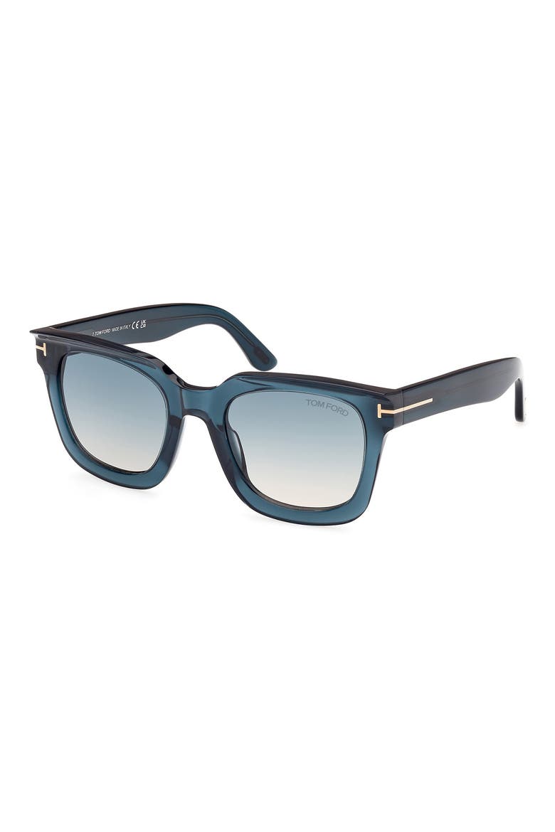 52mm Gradient Square Sunglasses, Alternate, color, BLUE/ OTHER / GRADIENT GREEN