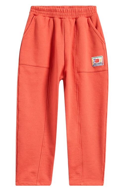 Bobo Choses Smiling Cotton-blend Jersey Sweatpants In Red