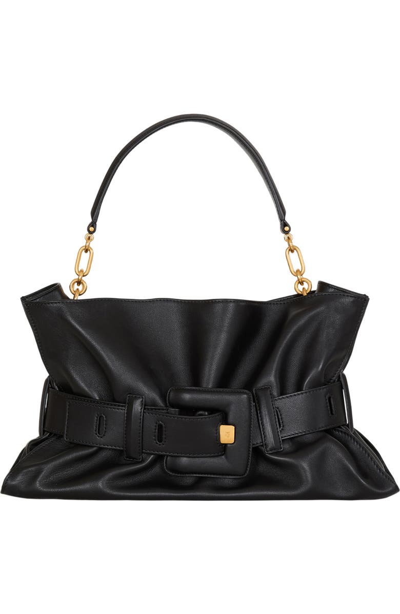 Balmain Medium Anthem bag in smooth leather, Main, color, Black