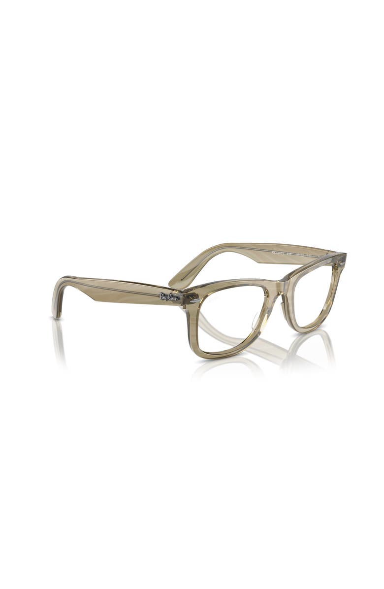 Ray-Ban 50mm Square optical glasses, Alternate, color, Grey