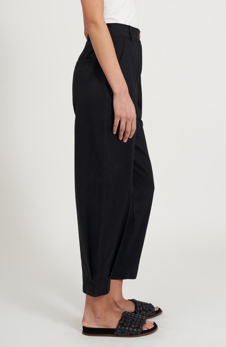 Rebecca Minkoff Houston Pleat Crop Utility Pants, Alternate, color, True Black