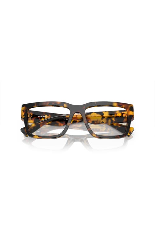 Miu Miu 54mm Rectangle Optical Glasses In Brown