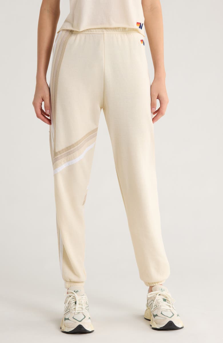 Aviator Nation Blaze 4 Sweatpants, Main, color, Vintage White/ Vintage White