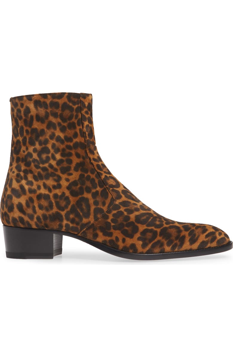 Saint Laurent Wyatt Zip Boot, Alternate, color,