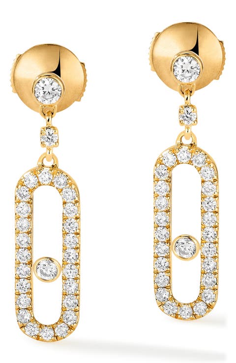 Move Uno Pavé Diamond Drop Earrings