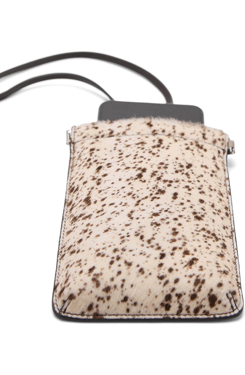 MANGO Genuine Calf Hair Smartphone Case, Alternate, color, Brown