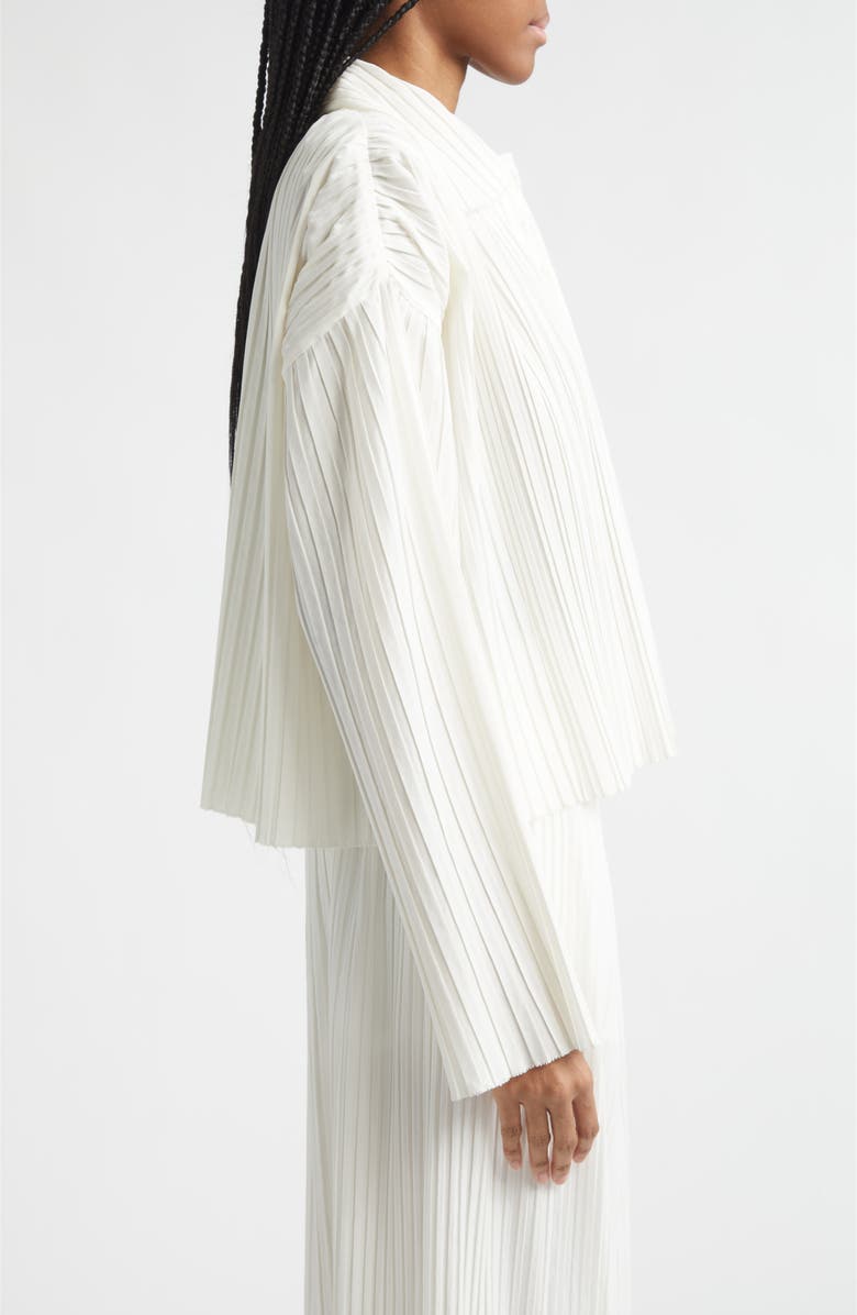 EENK Pleated Button-Up Shirt, Alternate, color, Ivory