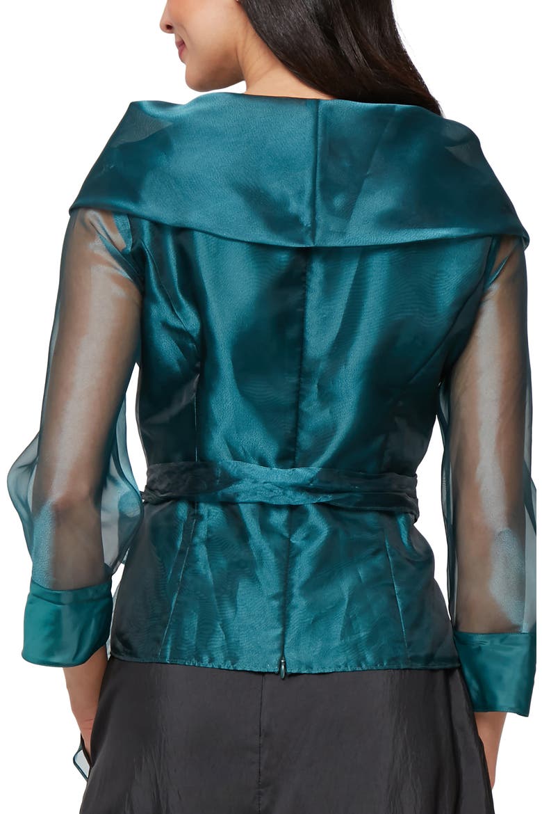 Organza Wrap Top, Alternate, color, EMERALD GREEN