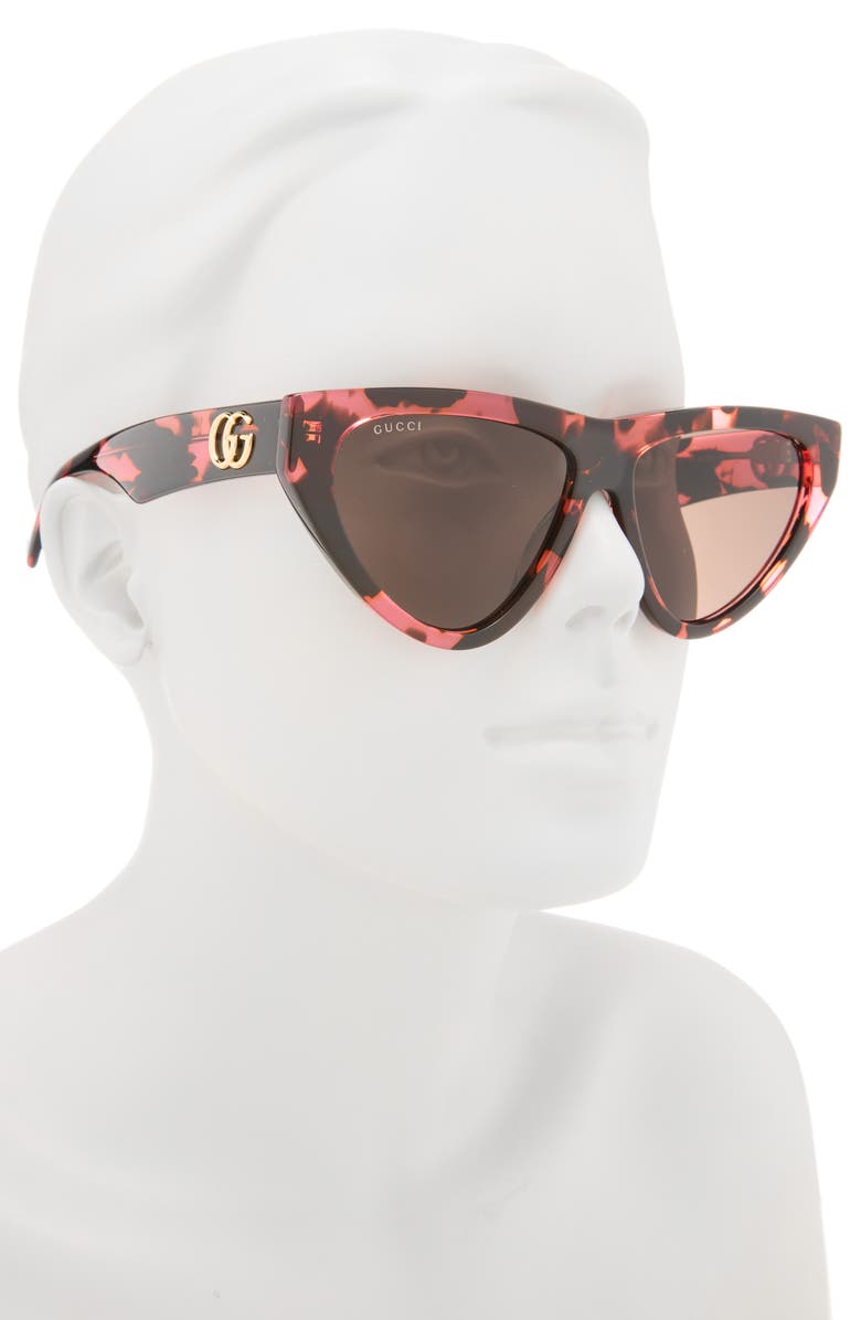 Gucci 58mm Cat Eye Sunglasses, Alternate, color, Havana Havana Brown