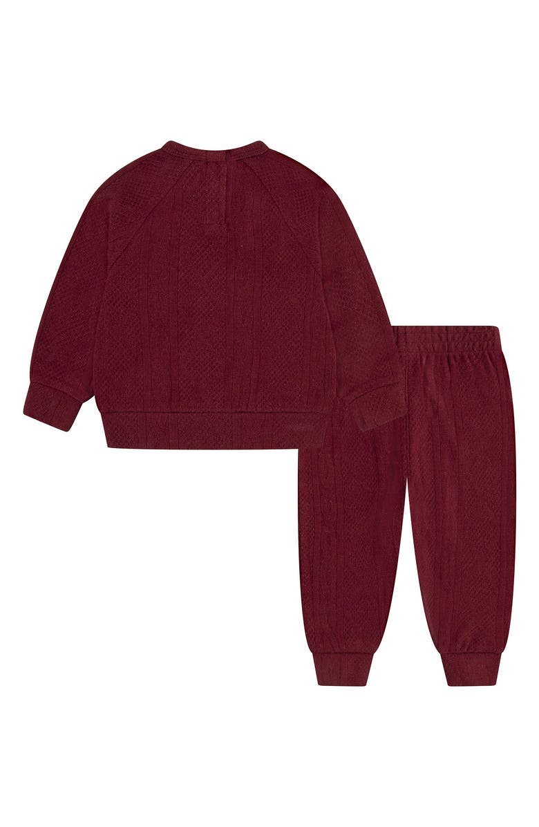 Nike Cable Knit Sweatshirt & Joggers Set, Alternate, color, Team Red Heather