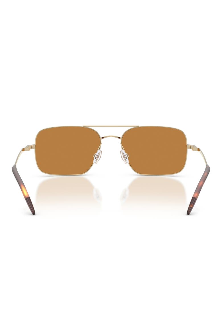 55mm Victory II Rectangular Sunglasses, Alternate, color, GOLD / COGNAC