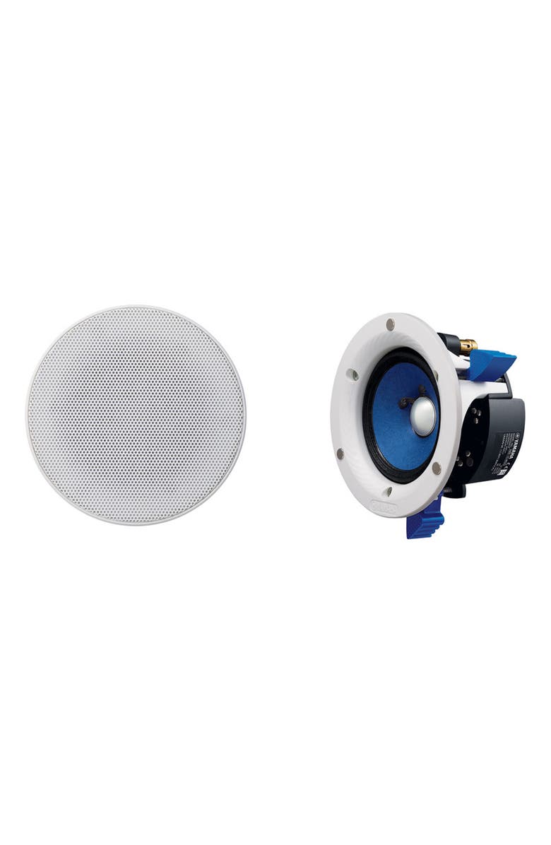 Yamaha NS-IC400 90 Watt 4 Inch 2 Way In Ceiling Speakers - Pair, Main, color, White