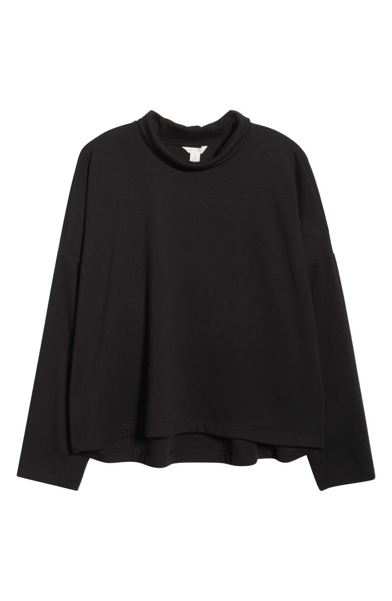 Caslon<sup>®</sup> Drop Shoulder Turtleneck Top, Alternate, color, Black