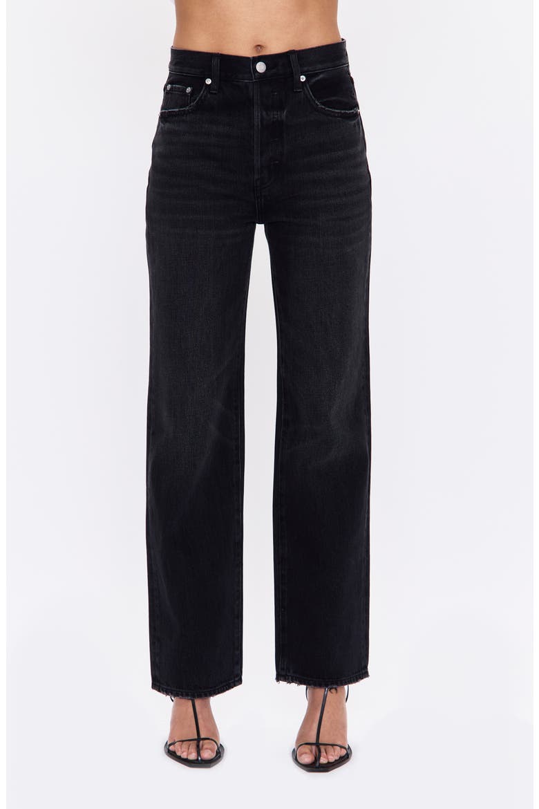 Cassie High Waist Crop Straight Leg Jeans, Main, color, STORMY