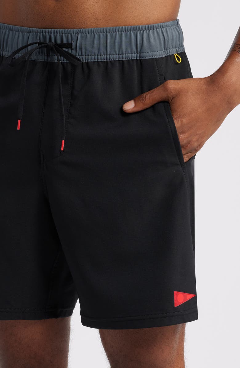 Florence Standard Issue Water Repellent Swim Trunks, Alternate, color, Black