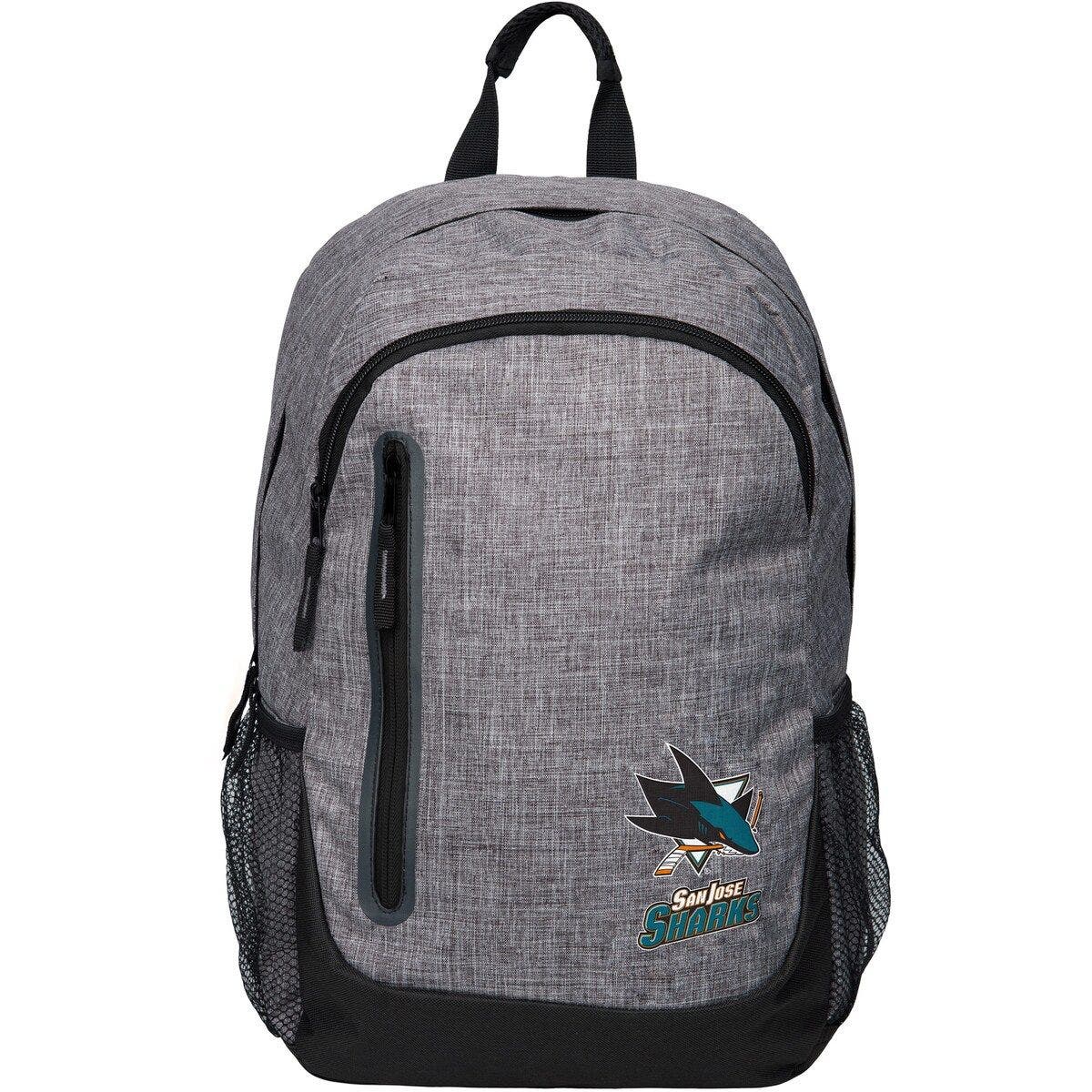 FOCO San Jose Sharks Heathered Gray Backpack, Main, color, 