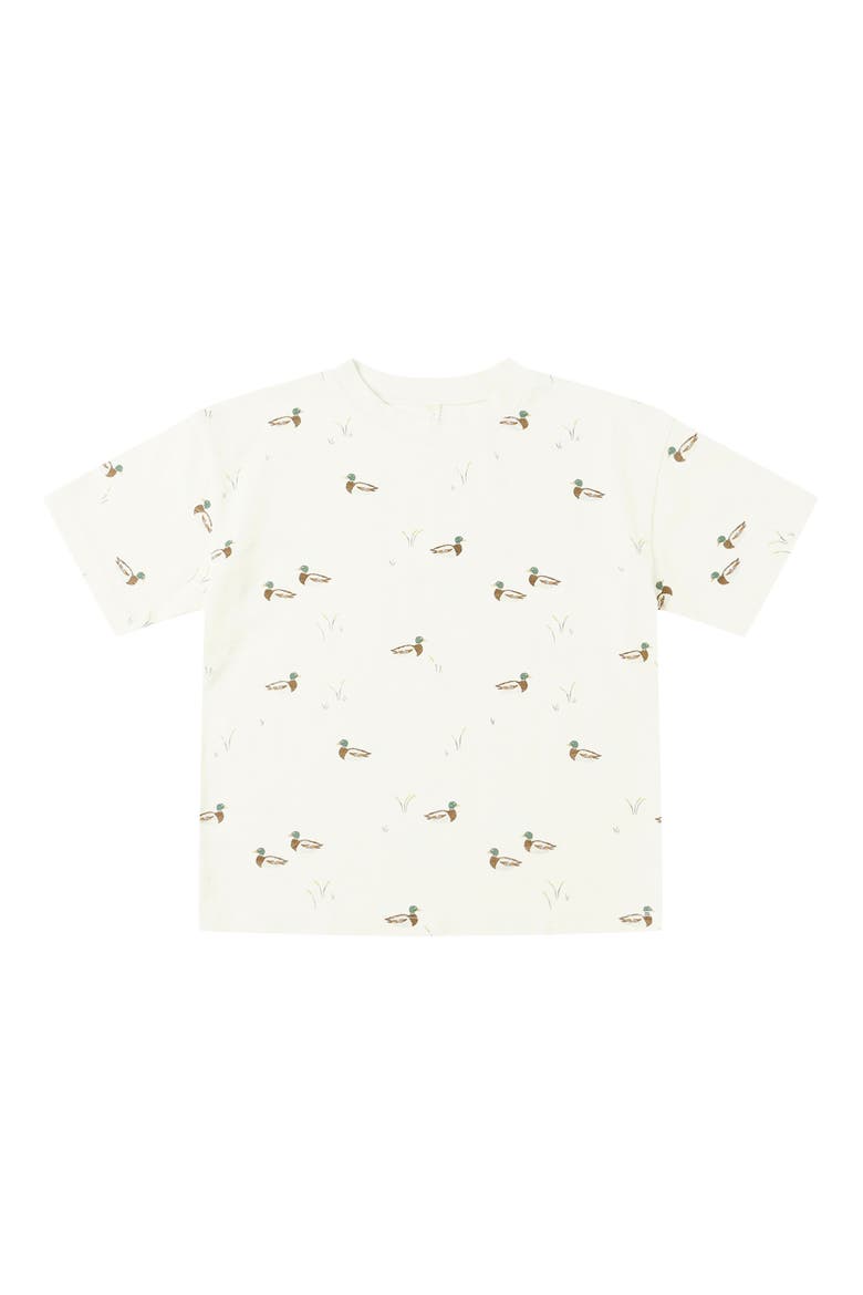 Duck Print Relaxed T-Shirt, Main, color, DUCKS
