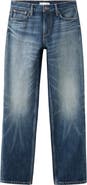 MANGO Mid Rise Straight Leg Jeans