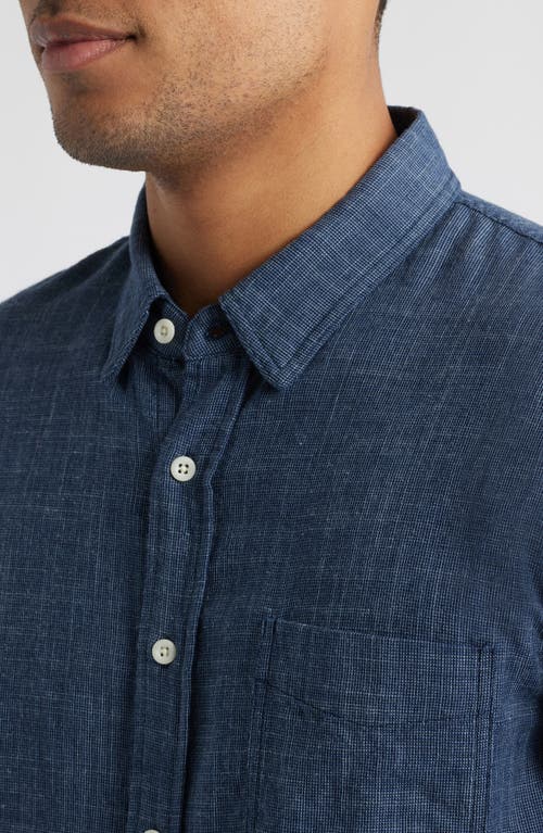 Rails Fairfax Short Sleeve Button-up Shirt In Navy Etch