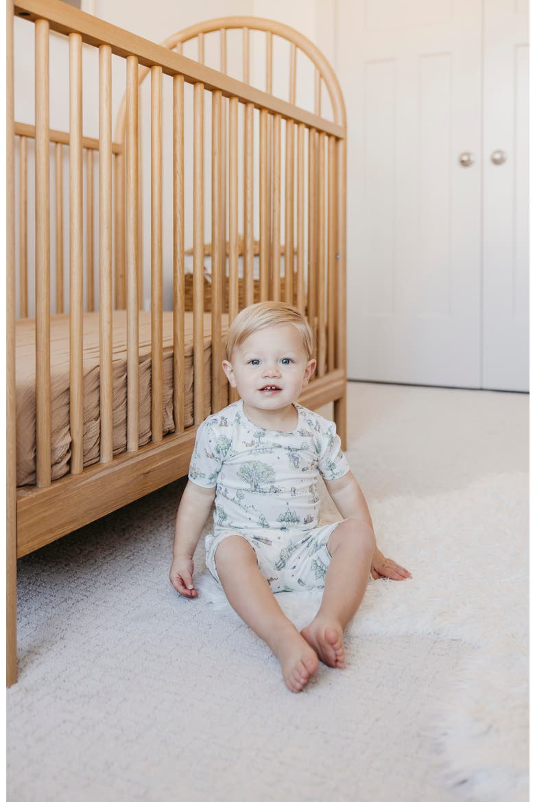 Hundred Acre Woods Fitted Two-Piece Short Pajamas, Alternate, color, HUNDRED ACRE WOOD